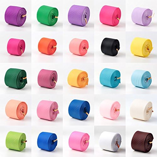 25 roll,5yd×1-1/2Inch Grogain ribbons with Multi color
