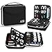 Electronic Organizer, Jelly Comb Travel Organizer Bag Electronic Accessory Cases Cable Organizer Bag Double Layer for USB Cables, Charger, Power Bank, Phone, E-book Kindle, iPad or Tablet(up to 9.7'')