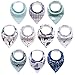 Cherub Baby Bandana Drool Bibs 10 Pack, Absorbent Bandana Bib for Drooling and Teething, Soft Organic Cotton Baby Bibs for Boys