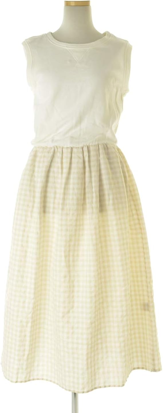 ケービーエフ Kbf チェック柄切替マキシ ノースリーブワンピース ワンピース チュニック 通販 Amazon