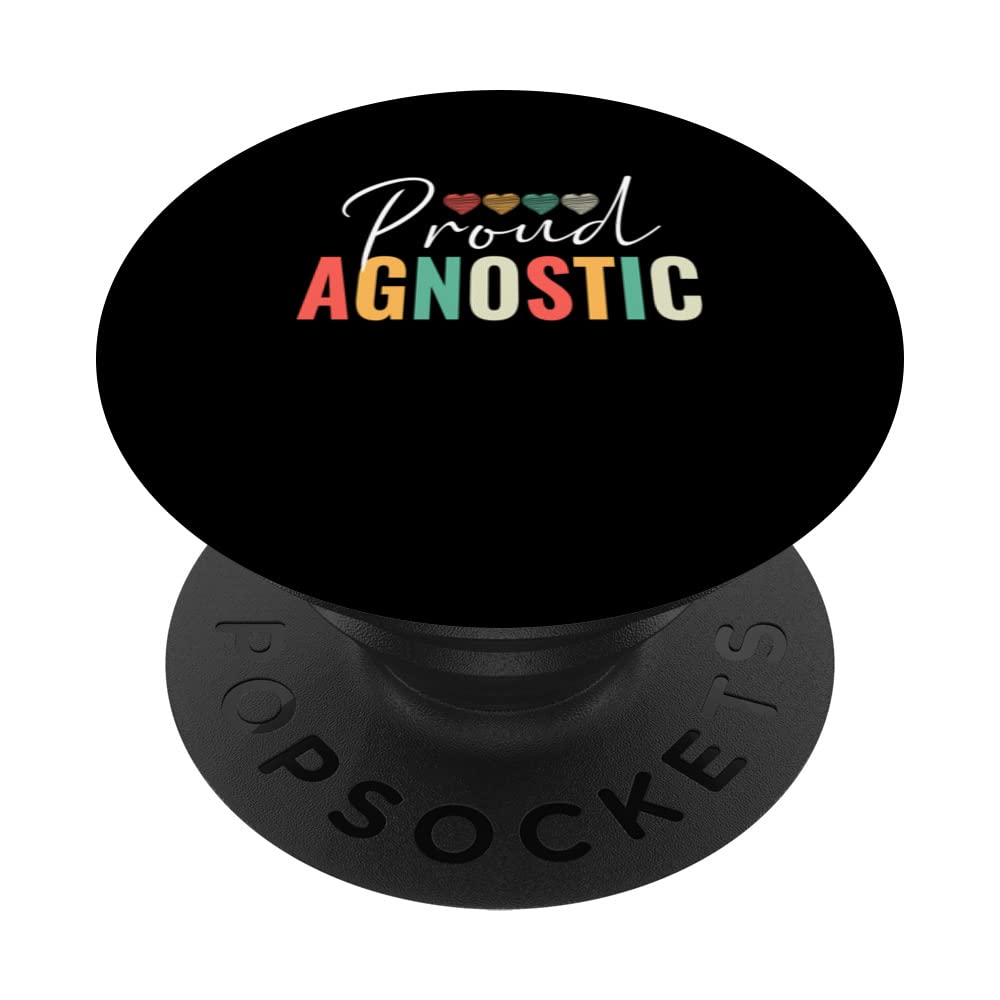 Agnostic - Funny Agnostic Guy Agnosticism Agnostic Debate PopSockets Swappable PopGrip