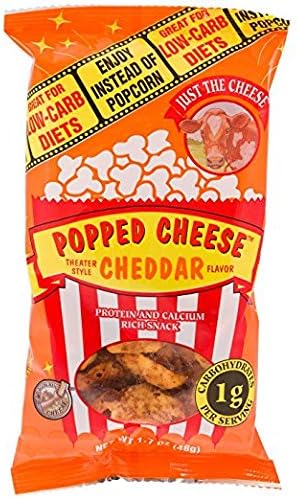 Just The Cheese Popped Cheese, Cheddar, 1.7 oz. pack of 3