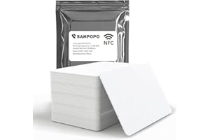 SANPOPO 30pcs NFC Cards Blank NFC Tags NFC 215 Cards White NFC Cards Rewritable NFC Tag Android,504 Bytes Memory,Work Perfectly with TagMo and All NFC-Enabled Devices