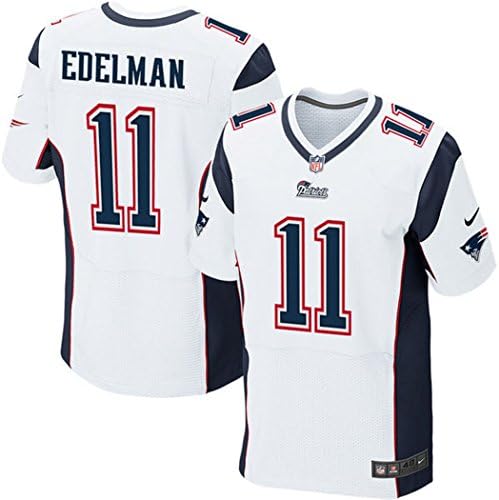 New England Men's Patriots Edelman 11# Navy Blue Elite Football JerseyMedium