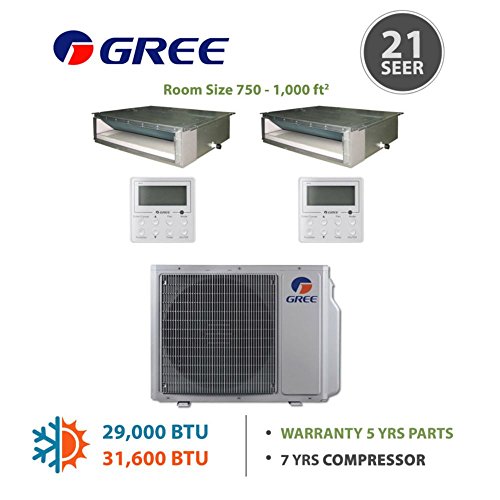 Buy GREE Multi21 DualZone Concealed DUCT MiniSplit System 30,000 BTU