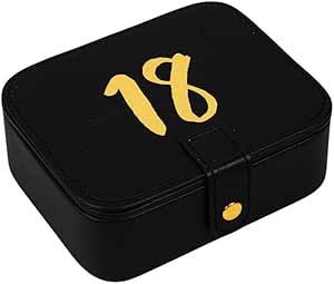 Caja de joyería negra para regalo de 18 cumpleaños: Amazon.es: Hogar