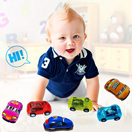 image for Himeeu 40 Pcs Pull Back Vehicles Mini Car Toys Friction Powered Racing