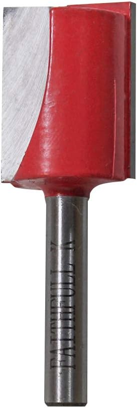 Faithfull FAIRB228 Router Bit TC Two Flute 1/4in 20mm, Red / Silver, 20.00mm