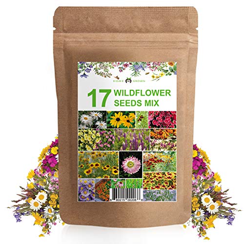 Wildflower Seeds - Flower Seed Pack [17 Variety] - Perennial Flower Seeds for Attracting Birds & Butterflies - Flower Seeds for Planting Outdoor - Non GMO, Open Pollinated - Flower Garden Seeds