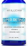 AriaStarrBeauty 2.5% Retinol Serum, with Hyaluronic Acid, Vitamin E, Aloe, Jojoba Oil, Green Tea, 2 Fl OZ by AriaStarrBeauty