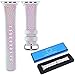 baozai Compatible Apple Watch Band Series 5 40mm 38mm, Iridescent Leather Band Replacement Strap for iWatch Series 5/4/3/2/1 Women