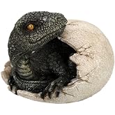 Jurassic Era Predator Velociraptor Breaking Out of Egg Dinosaur Figurine Hatchling Collectible Figurine Statue