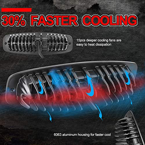 Flush Mount LED Lights, OFFROADTOWN 2Pcs 7'' 96W LED Pods Flush Driving lights Spot Flood Combo LED Work Light Bar Super Bright Fog Lights for Truck Jeep utv 4x4 Boat Grill Mount, 3 Years Warranty - Thumbnail 7