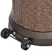 Amazon Basics 46,000 BTU Outdoor Propane Patio Heater with Wheels, Commercial & Residential, Brown Wicker
