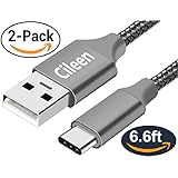 USB C Charger Cable,2PACK 6FT,Long Nylon,Fast Charging Cord for Samsung Galaxy S9 S8 Plus,Note 8,LG G7 V30S THINQ,V30,G6,Google Pixel 2/2 XL,Moto G6,Sony Xperia XZ2,HTC U11,OnePlus 5T,ZTE Blade Zmax X