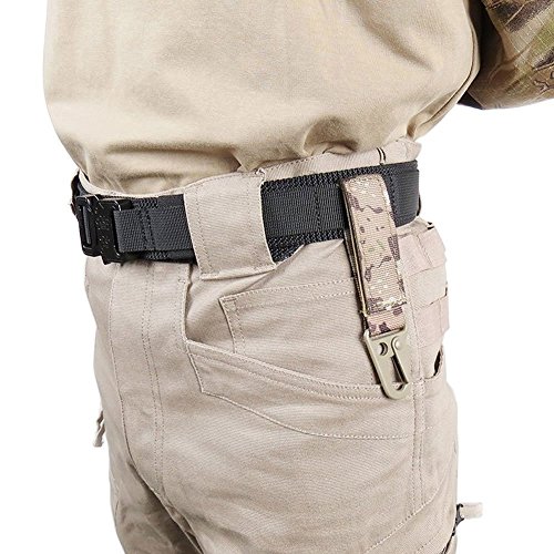 Aiduy 1.5" Tactical Duty Belt with Cobra Buckle for EDC Molle Equipment 1000D Nylon (Black, Medium)