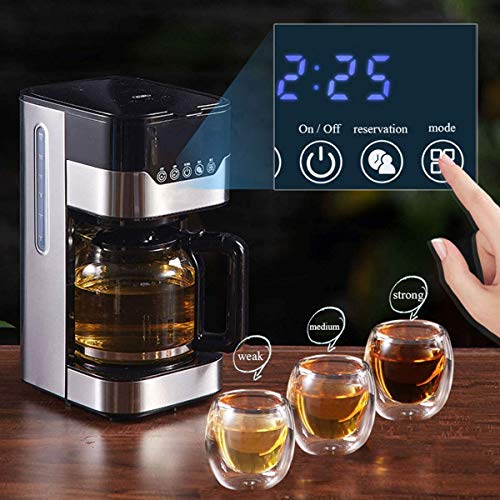 DSY Filterkaffeemaschine, 1,5L Kaffeemaschine 24H Programmierbarer Smart Tropte Kaffeebrauer Mit Lcd-Display-Glas… – Bild 5