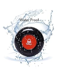 CallToU   Botón de llamada inteligente para cuidador, inalámbrico, vibración de alerta de enfermería para ancianos pacientes deshabilitados en casa, 1 receptor, 2 colgante portátil fijo SOS botones de llamada 500 + pies