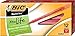 BIC Round Stic Xtra Life Ball Pen, Medium Point (1.0 mm), Red, 12-Count