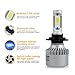 8000lm Xtremely Super Bright 6500K Xenon White High Power COB Mini H7 LED Headlight Conversion Kits Bulbs for Replacing Halogen Headlamp