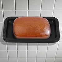 Boquite Soap Dish, Black Space Aluminum Holder Tray Shelf Bathroom Accessories Wall Mounting
