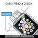 Apple Watch 38mm Screen Protector [Full Screen Coverage][Case Friendly], Curvologys S+Shield Apple Watch 38mm (Series 1/2) Anti-Fingerprint Scratch-proof Ultra HD Film - Lifetime Replacements (2-Pack)