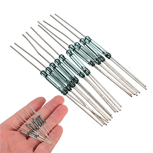 EsportsMJJ 10pcs N/O N/C SPDT Magnetic Switch Reed Switches 2.5x14mm Switch