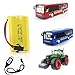 Fistone Spare Rechargeable 4.8V 400mAh Nicd AA Battery Pack for RC Bus, RC Truck Farm Tractor Construction Vehicle Remote Control Toy with Charging Cable SM 2P Plug
