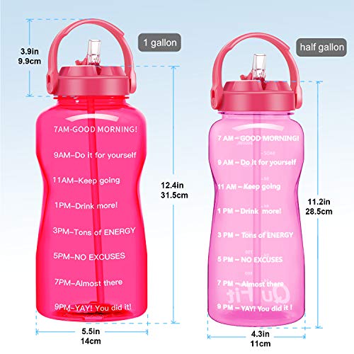 BuildLife Gallon Water Bottle Dishwasher Safe Wide Mouth Leakproof