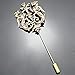 Copper Men Double Rampant Winged Lion Crown Lapel Stick Pin Tie Hat Scarf Badge Brooch