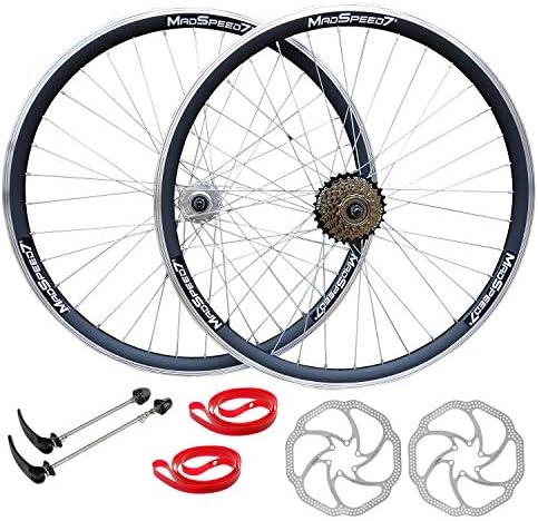 Madspeed7 27.5" 650B MTB Bike Wheel Set Disc Brake Shimano 7 speed Sealed Bearings Hub