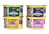 Blue Buffalo Wilderness Grain-Free Variety Pack Cat Food - 4 Flavors (Salmon, Duck, Turkey, and Chicken) - 12 (3 Ounce) Cans - 3 of Each Flavor