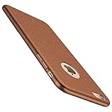 iPhone 7 Case, Yihailu Smoothly Rock Sand Matte Shield Hard Cover Skin Shockproof Ultra Thin Slim Full Body Protective Scratch Resistant Slip iPhone7 Cover (Frosted Brown)