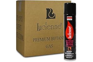 12 cans (1 case) of Lucienne 300ml 4x Refined Butane Fuel