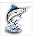 Vinyl Junkie Graphics Jumping Marlin sticker/decal