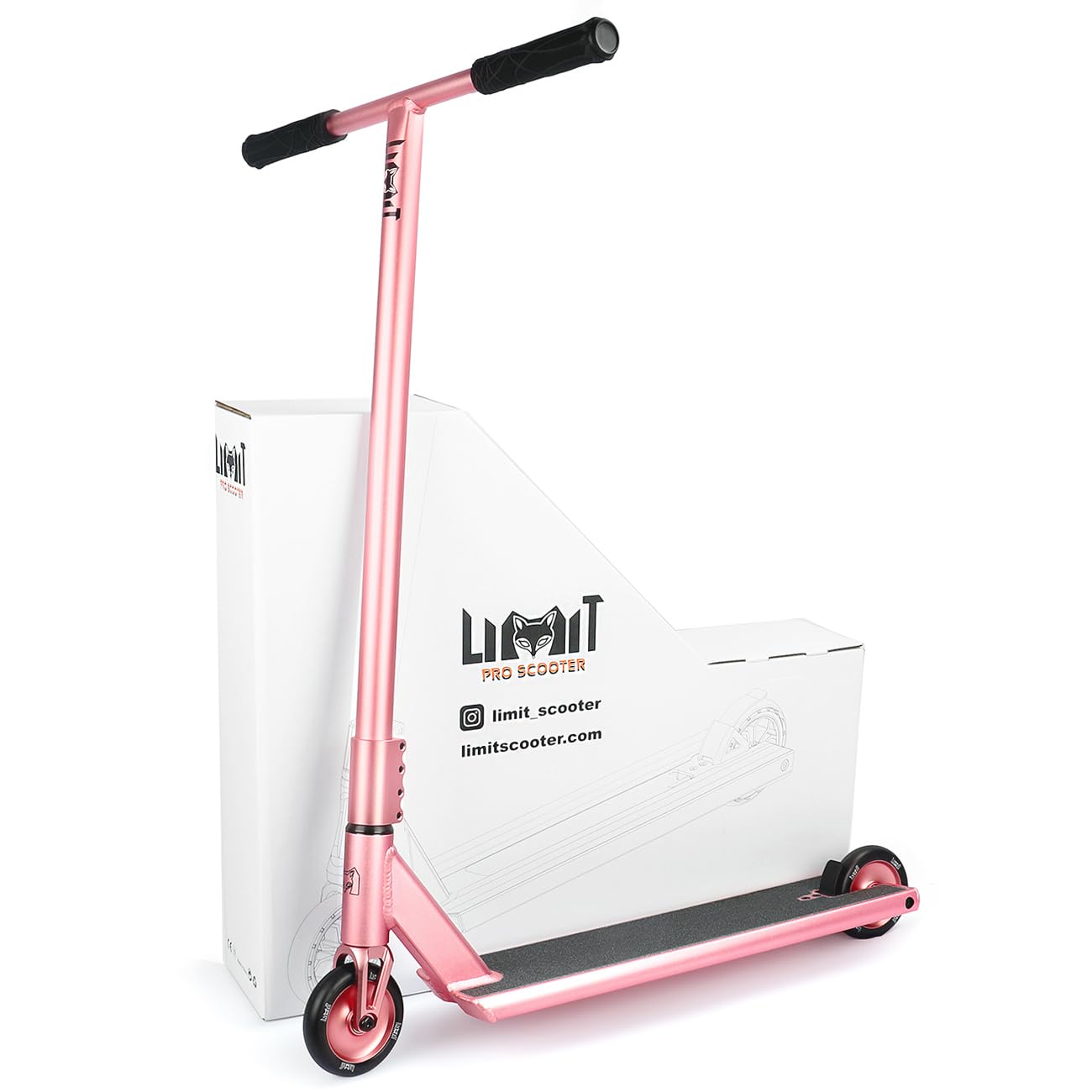 Limit LMT71AZ Pro Street Scooters with Boxed Ends Best Freestyle BMX Stunt Scooter Perfect for Tall Adults and Teens Intermediate or Advanced Trick Scooter Riders.
