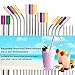 50Pack Reusable Metal Straws Drinking Straws For Smoothie Wide Diameter Straw 8.5Inch LongTumblers Stainless Steel Straws