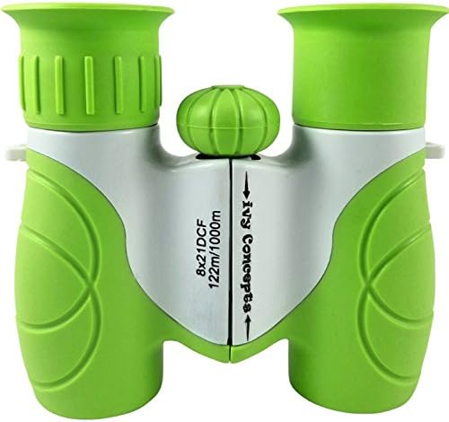 Binoculars for Kids by ivy Concepts- 8X Magnification, Lightweight (0.38 lbs), Shockproof Toy for Bird Watching, Hunting, Hiking, Outdoor Learning, Birthday Gift for Children, Toddlers, Boys & Girls