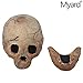 Myard Fireproof Imitated Human Fire Pit Skull Gas Log for NG, LP Wood Fireplace, Firepit, Campfire, Halloween Decor, BBQ (Qty 1, Brown)