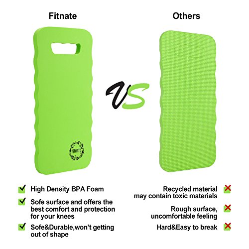 FITNATE Garden Kneeler Pad by 16" L x7.8 Wx0.8 T Kneeling Mat for Gardening, Baby Bath, Floor Cleaning, Yoga, Prayers & Exercise - High Density Foam Kneeler - Bath Kneeling Mat-Green - Thumbnail 2
