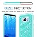 LeYi Compatible with Samsung Galaxy S8 Case with 3D PET HD Screen Protector [2 Pack] for Girls Women, Glitter Bling [PC Silicone] Dual Layer Hybrid Heavy Duty Phone Case for Samsung Galaxy S8 TP Mint