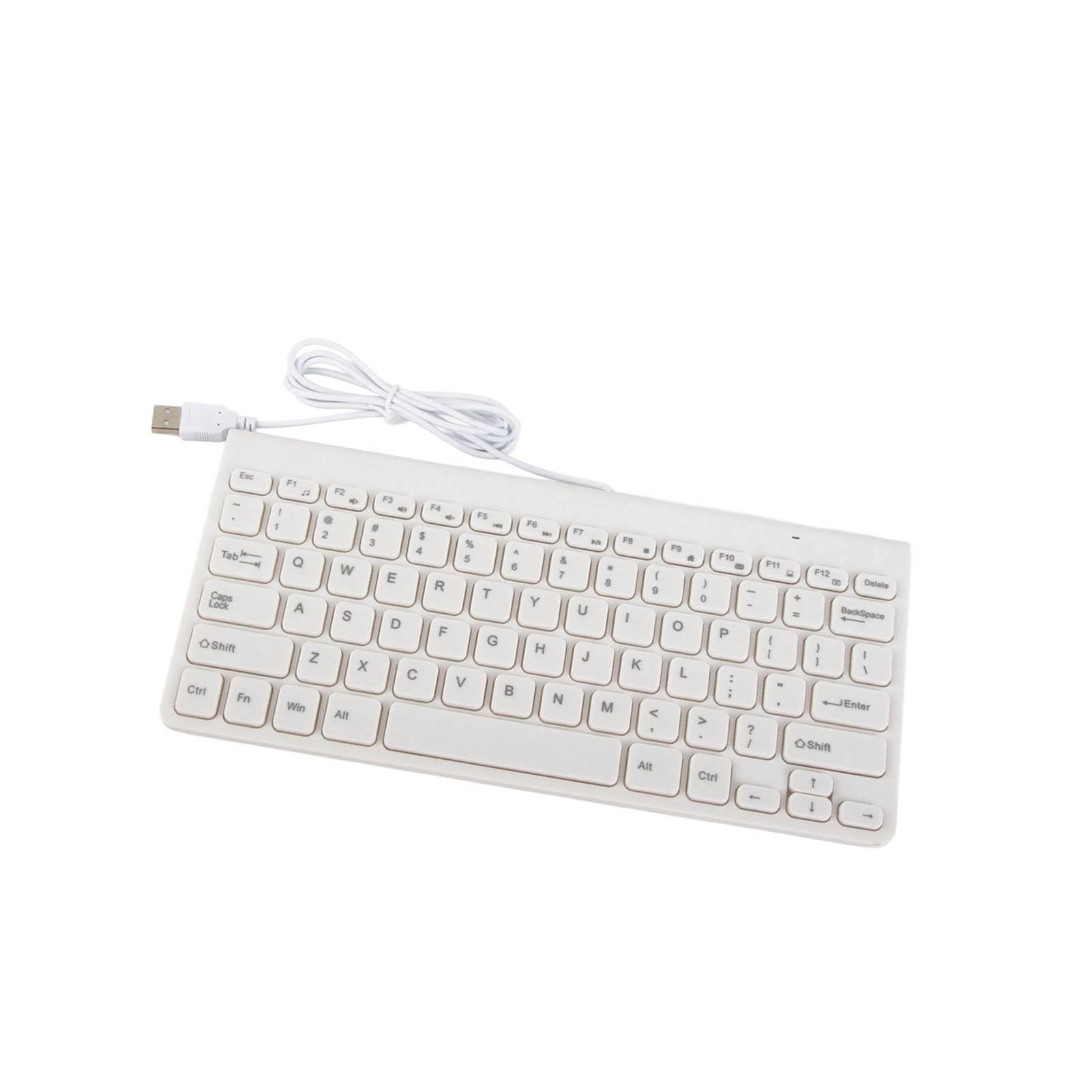 Wired Keyboard Mouse Set, Portable Ultra Slim USB Multimedia Games Office Keypad and Mice Combo, Mute Mouse for Desktop Computer Laptops