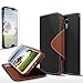[S4 Active] Cellto GPL Samsung Galaxy S4 Active Premium Wallet Case with [Slim Ultra Fit] [Black Brown] Diary Cover /w ID Pocket Top Quality for Galaxy S IV Active