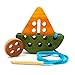 Montessori Wooden Lacing Ship Boat Toy by Pawoo Toys: Educational Game and Great Addition to a Car or Plane Toy Box for Travel with Kids - Toddler Christmas Gift