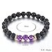 Mystiqs Lava Rock & Purple Jasper Beaded Bracelet Essential Oil Diffuser for Men,Women + FREE Aromatherapy E-book Ideal for Anti-Stress or Anti-Anxiety