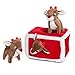 ZippyPaws Holiday Burrow- Interactive Dog & Puppy Toy for Boredom, Stimulating Pet Product to Keep them Busy, Hide & Seek Plush Dog Puzzle, Enrichment Squeaky Toy for Small & Medium Dogs- Reindeer Pen