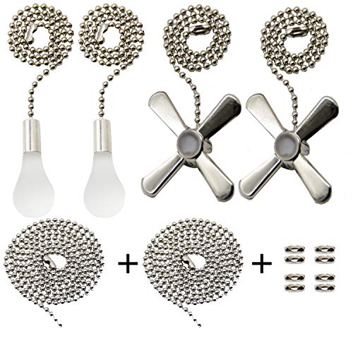 Iceyyyy Ceiling Fan Pull Chain Set Including Extra 39.4 inches Fan Pull Chain Extension and Ceiling Fan Chain Connector - Thumbnail 4