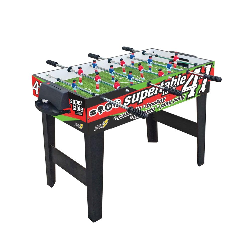 Sport1 Multigame Table Sport One Mini Supertable - 4 Games in 1,Green
