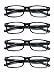 Outray Men Or Women 4 Pack Spring Hinges Frame Rectangular Reading Glasses