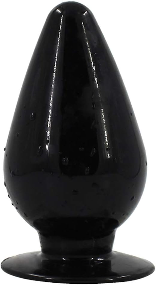 Dihouse Black Oversized Soft TPE Big S'uc-Tion Cup Wearing A Beaded Am~al Pl`UG